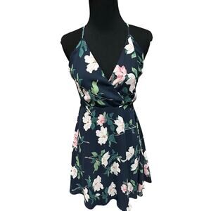 Navy blue floral Lulu’s dress